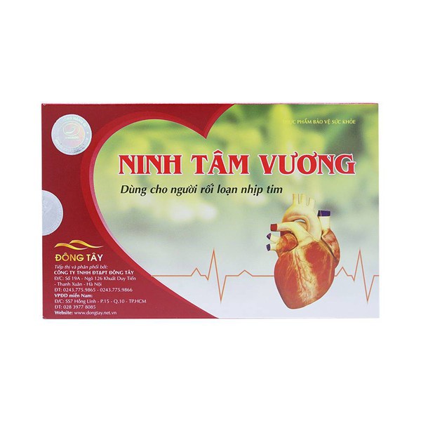 Ninh Tâm Vương h30 v giúp ổn định nhịp tim, giảm hồi hộp, trống ngực Ninh Tam Vuong