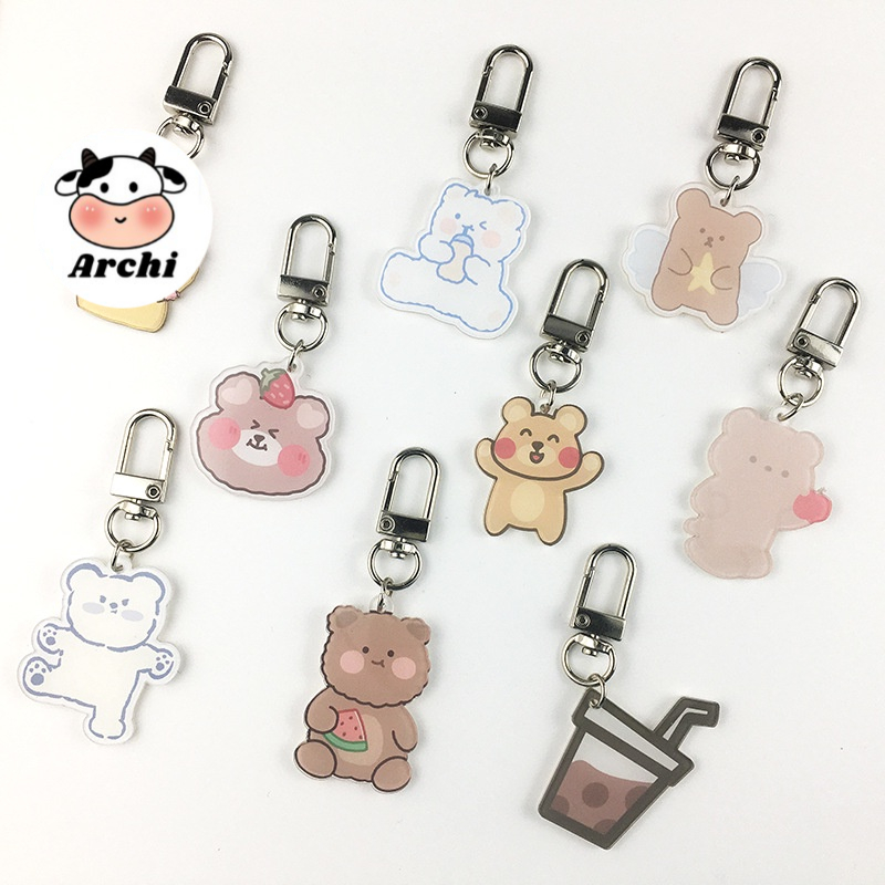 Móc khóa mica hoạt hình ngộ nghĩnh