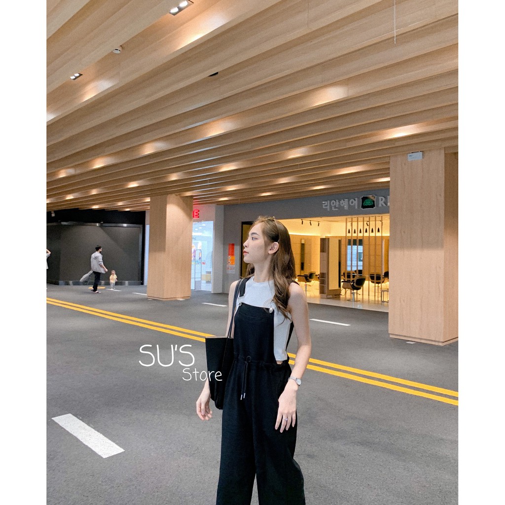 Yếm quần thun culottes túi trước Y59 SUSTORE