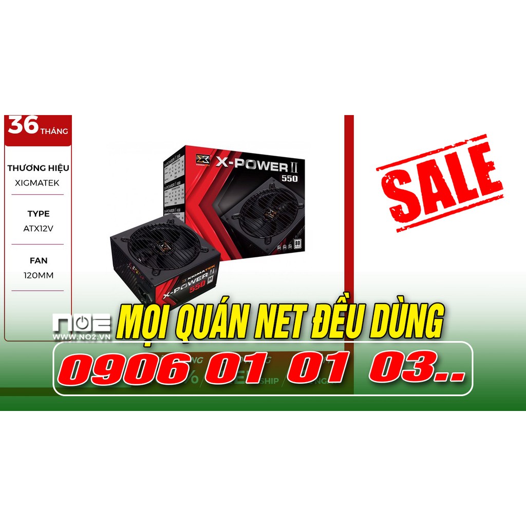 XIGMATEK X-POWER II 500 (EN41831) - 80PLUS WHITE, Sản phẩm lý tưởng cho hệ thống GAME-NET