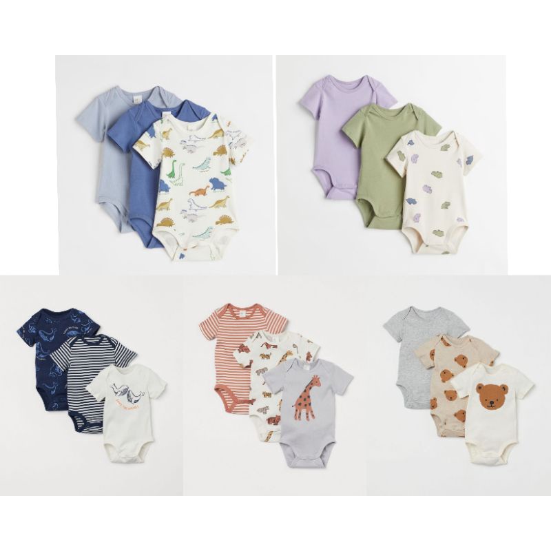 Set 3 áo bodysuit HM chính hãng
