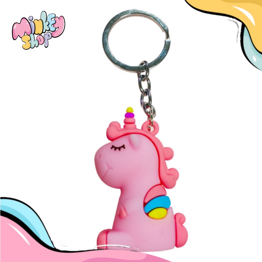 Móc Khóa Đẹp Nhiều Hình Kì Lân 1 sừng Cute phụ kiện Túi Xách dễ thương - Minkey