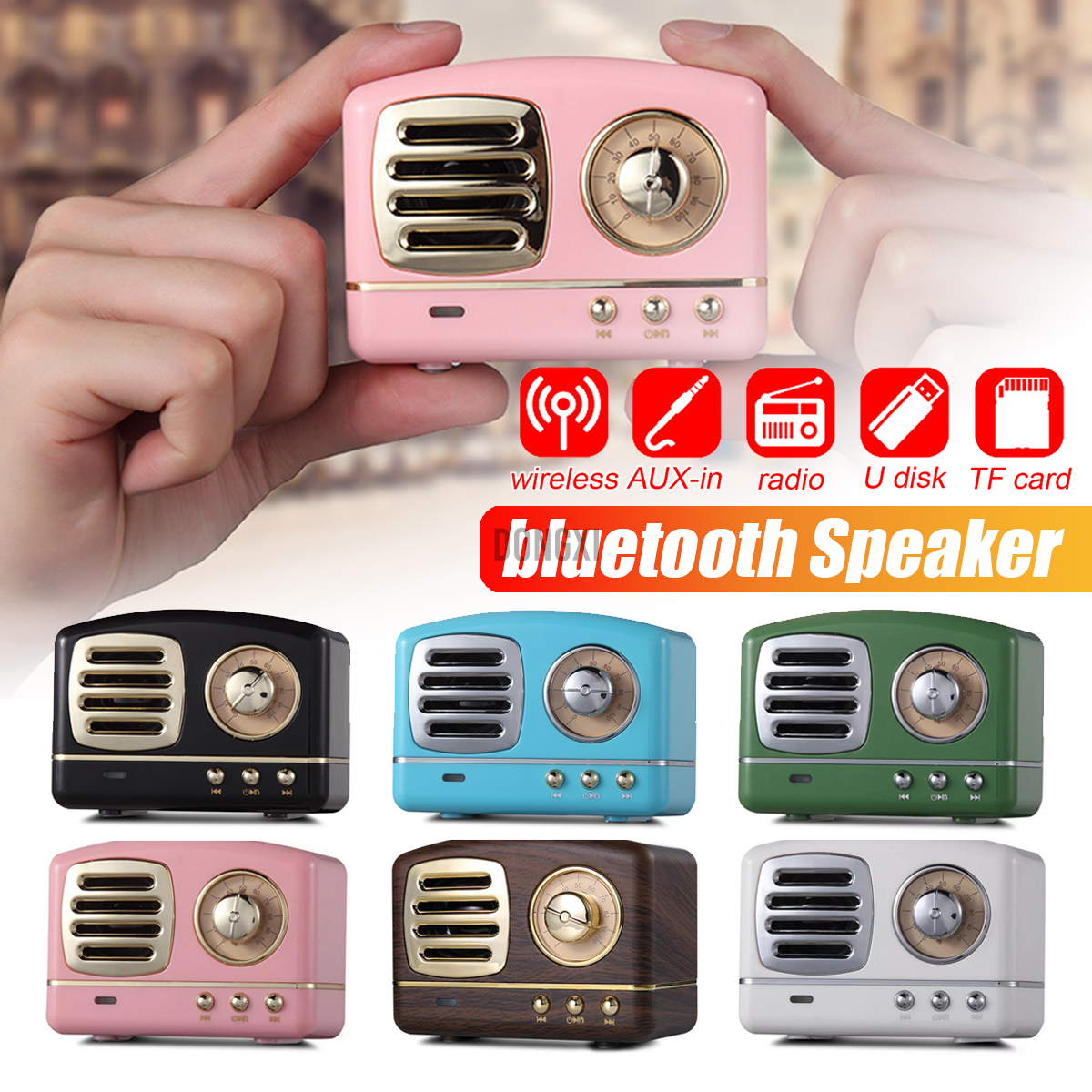 Loa Bluetooth Không Dây Hỗ Trợ Thẻ Nhớ Tf Aux Usb