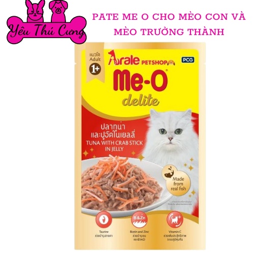Pate dinh dưỡng Me-O Delite cho mèo gói 70g-YÊU THÚ CƯNG