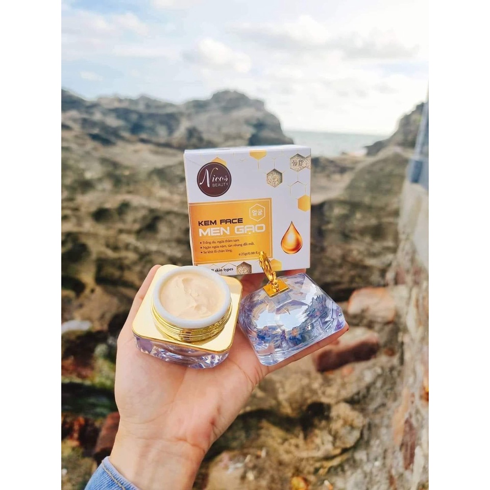 Combo Kem face men gao + Tinh chất mật ong NICOS BEAUTY Chính hãng