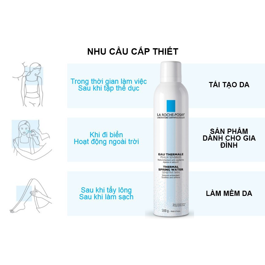 Xịt khoáng làm sạch và làm dịu cho da nhạy cảm La Roche-Posay Thermal Spring Water 150ml 🌟 | BigBuy360 - bigbuy360.vn