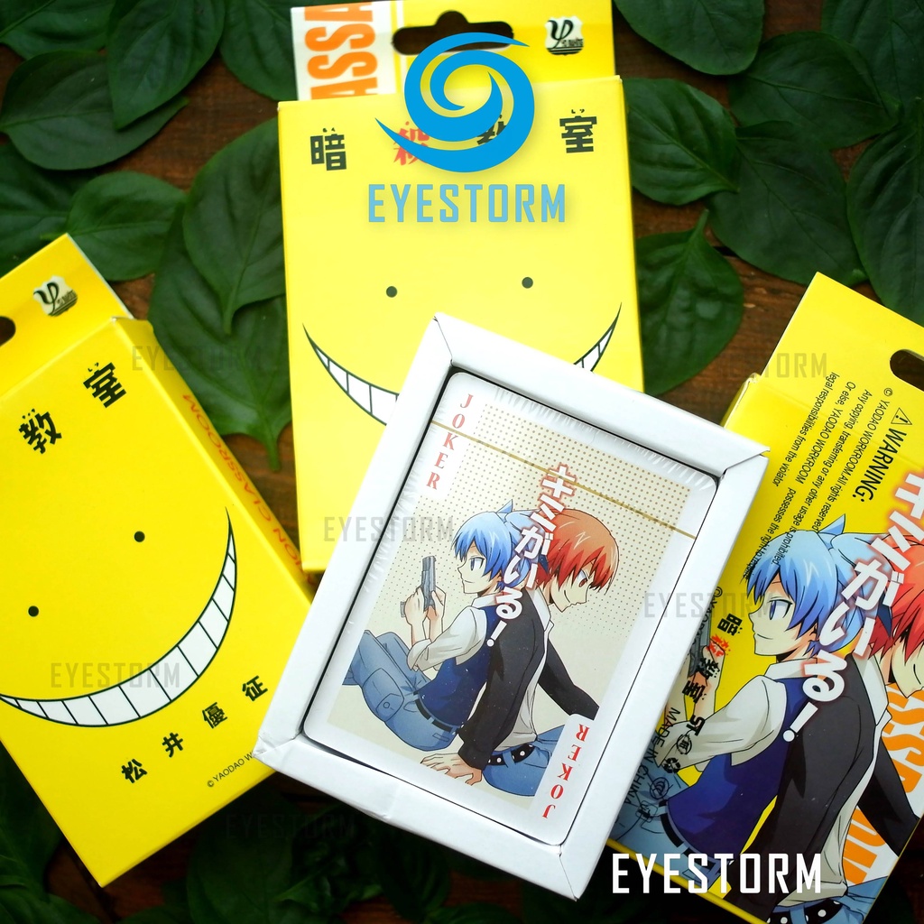 Bài tây anime Lớp học ám sát, Assassination Classroom, Ansatsu Kyoshitsu, tú lơ khơ, manga - Poker YW - 54 lá