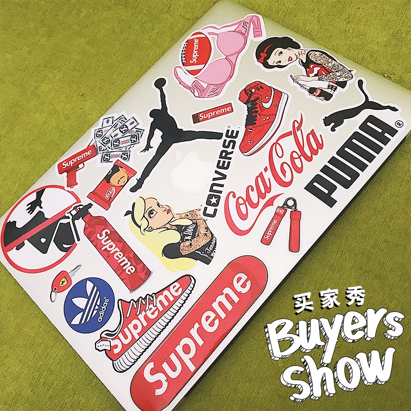 Bộ 20 Miếng Dán Vali Hành Lý / Nhãn Dán Nike Chống Nước