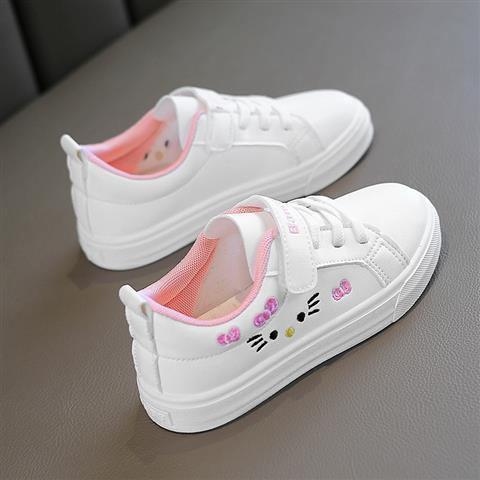 Giày bé gái Hello Kitty hồng mẫu mới 2021 xinh xắn quai dán BG13