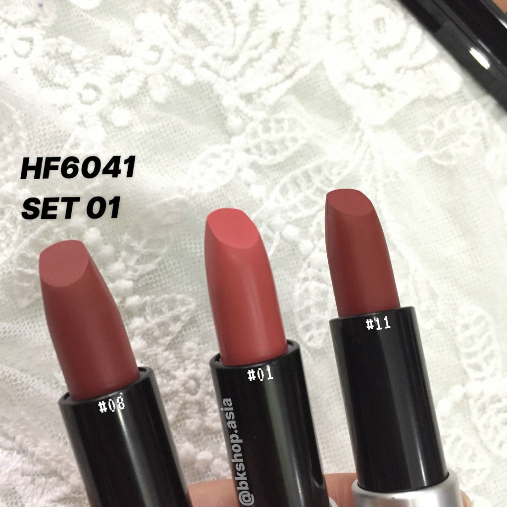 [3 Cây] Set Son Lì Sivanna Peach pro Lover Lip Set HF6041