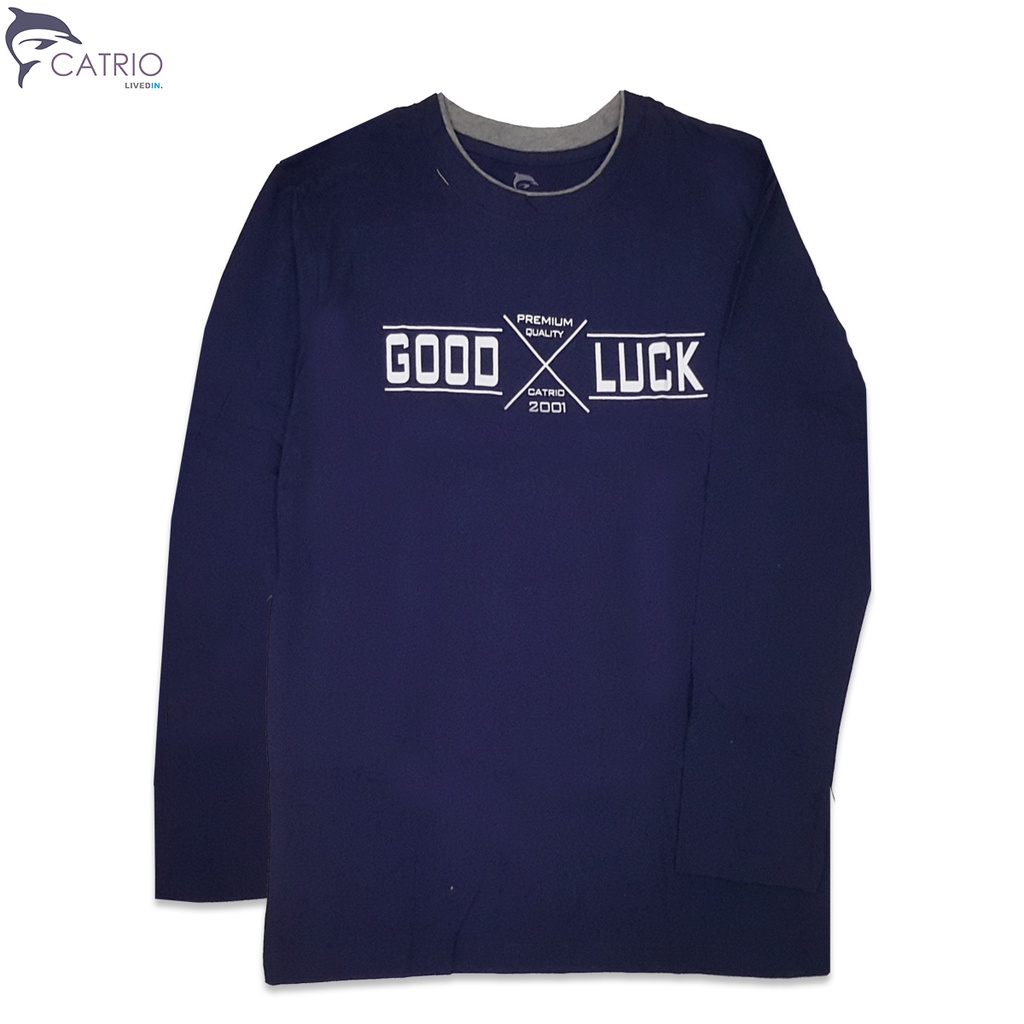 Áo thun dài tay bé trai, áo thu đông cho bé trai Catrio in Goodluck 9 - 18 tuổi