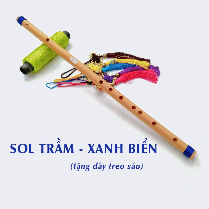 Sáo trúc chuẩn âm HL59 Tone Sol trầm G4 giá rẻ, tặng kèm dây treo sáo trúc- ngọc bội như ý (màu ngẫu nhiên)