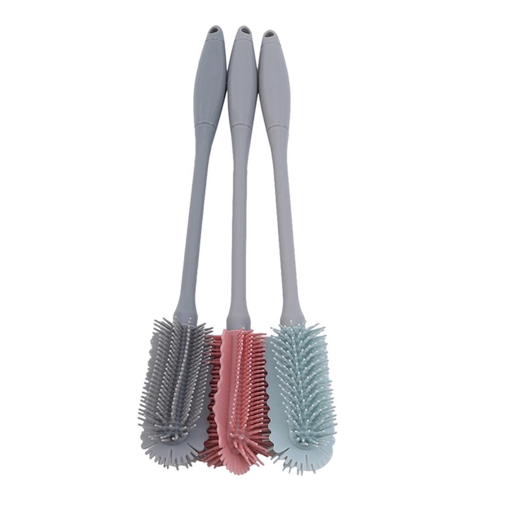 Cọ Silicone Cán Dài Vệ Sinh Bình Nước Đa Năng Tiện Dụng