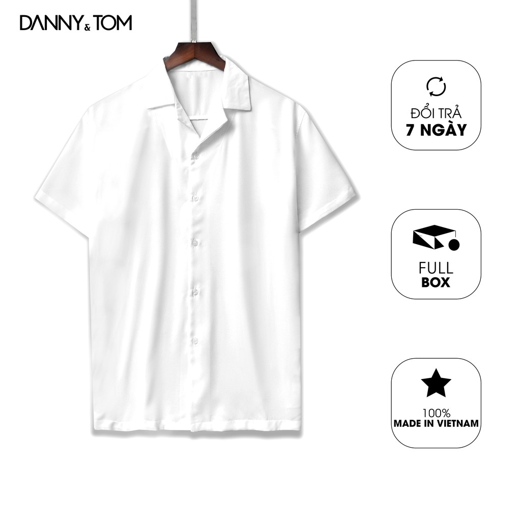 Áo sơ mi tay ngắn trơn DANNYTOM Vải lụa Chống nhăn, Thoáng mát Form Regular Chuẩn xịn, Trẻ trung - Năng động DN12 | BigBuy360 - bigbuy360.vn