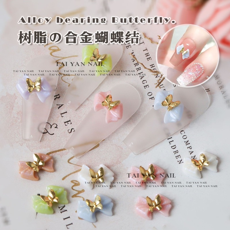 nơ bịch trang trí móng