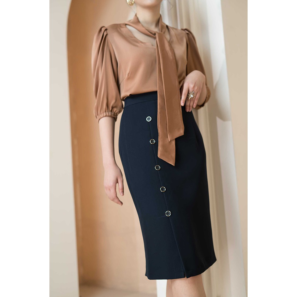 Chân váy bút chì cúc dọc Jamie Skirt CV01 - thời trang công sở wfstudios