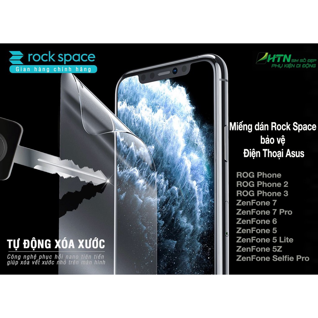 Dán màn hình điện thoại ASUS ROG Phone 3 2 ZenFone 7 6 5 selfie Pro bảo vệ mắt, chống va đập hydrogel chính hãng Rock