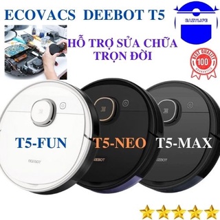 Robot Hút Bụi Lau Nhà, Ecovacs Deebot T5 Neo - T5 FUN -T5 POWER- Hàng Chính Hãng [ App tiếng việt ]-Siêu Rẻ
