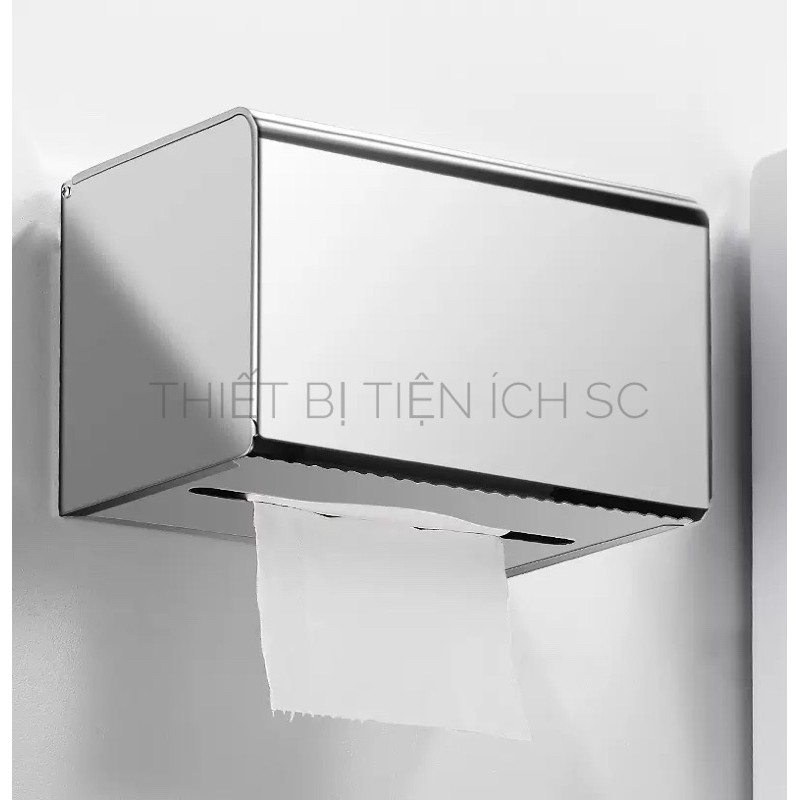 ( Hàng Dày 600g - Dán Tường ) Hộp Đựng Giấy Vệ Sinh Nhà Tắm INOX SUS304 Chính Hãng SHINRAI