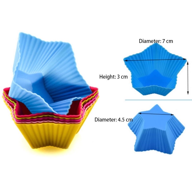 Khuôn làm bánh Muffin silicon chịu nhiệt dùng nướng bánh bông lan kem, socola cho nồi chiên không dầu lò nướng an toàn