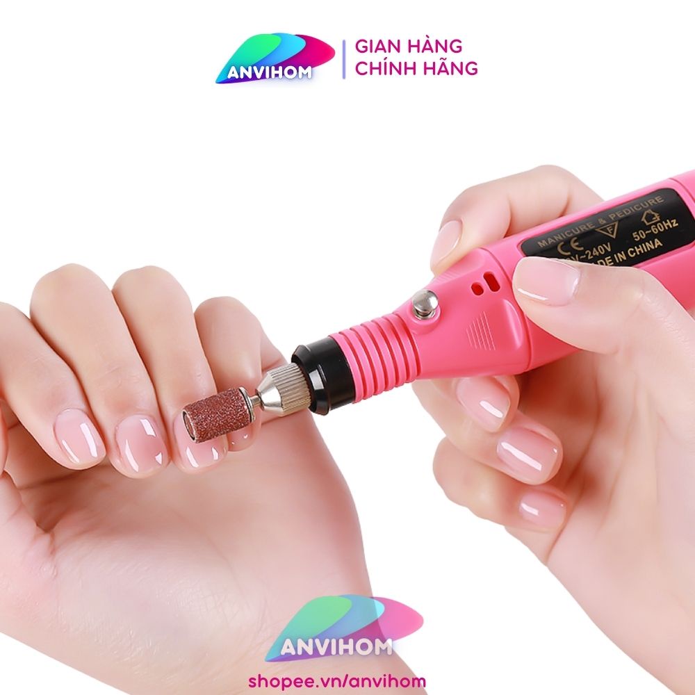 Máy Mài Móng Tay Mini Cầm Tay Chính Hãng TẶNG KÈM 6 Đầu Mài ANVIHOM