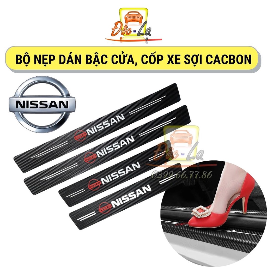 NISSAN - Nẹp Dán Logo NISSAN Chống Trầy Xước Bảo Vệ Bậc Cửa Xe Hơi/ Bảo Vệ Cốp Sau Xe Hơi Bền Đẹp