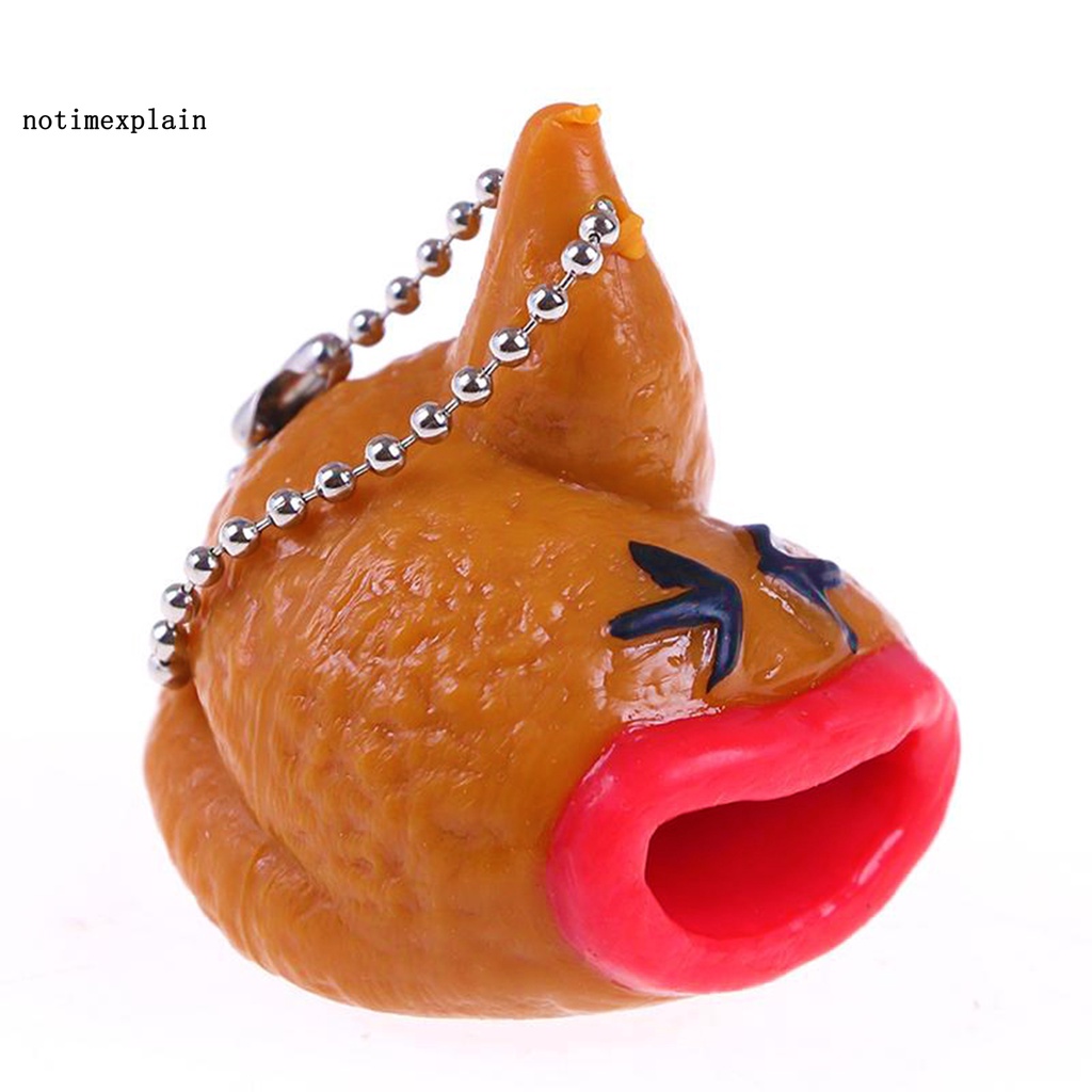 Đồ chơi phân lè lưỡi co giãn có độ biến dạng cao kèm dây móc khóa dùng giải trí thư giãn độc đáo