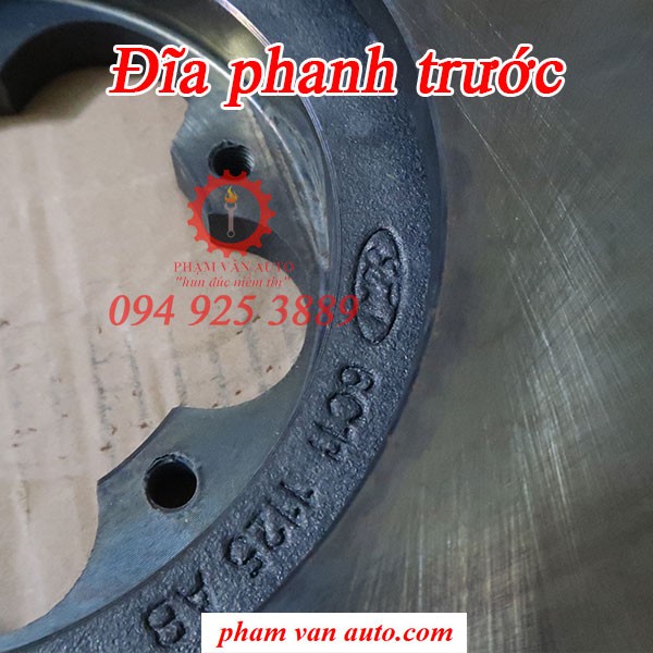 Đĩa Phanh trước Ford Transit - Đĩa Thắng Transit CHÍNH HÃNG mã 6C111125AB chính hãng giá rẻ Phạm Văn Auto
