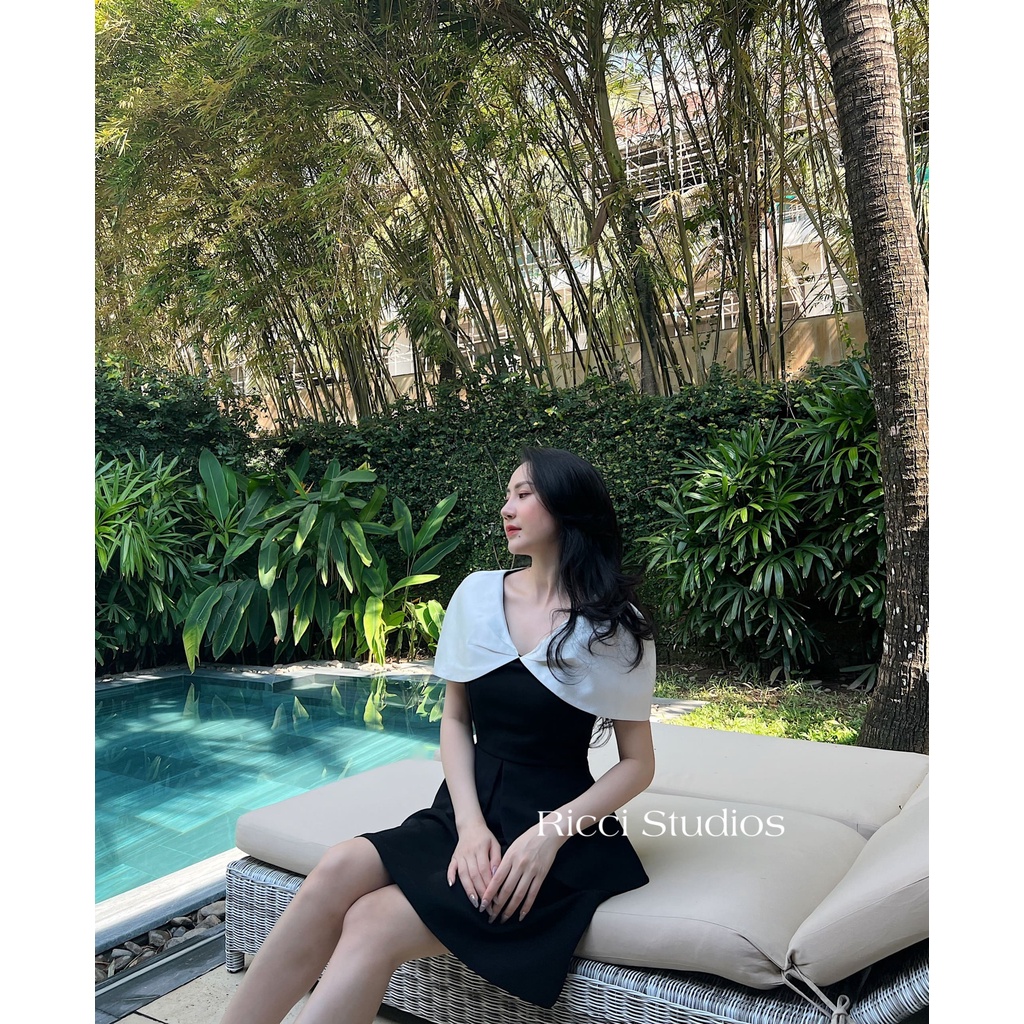 Váy V8 Jeni Dress Ricci thiết kế chất liệu chéo hàn sợi cao cấp mềm mát | RICCI OFFICIAL