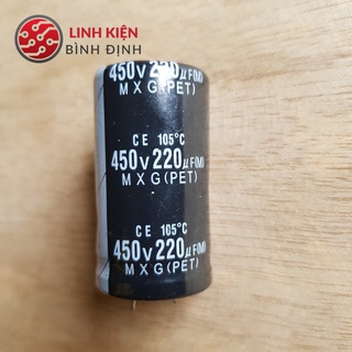 Tụ hóa 220uf 450v chân cứng tháo máy