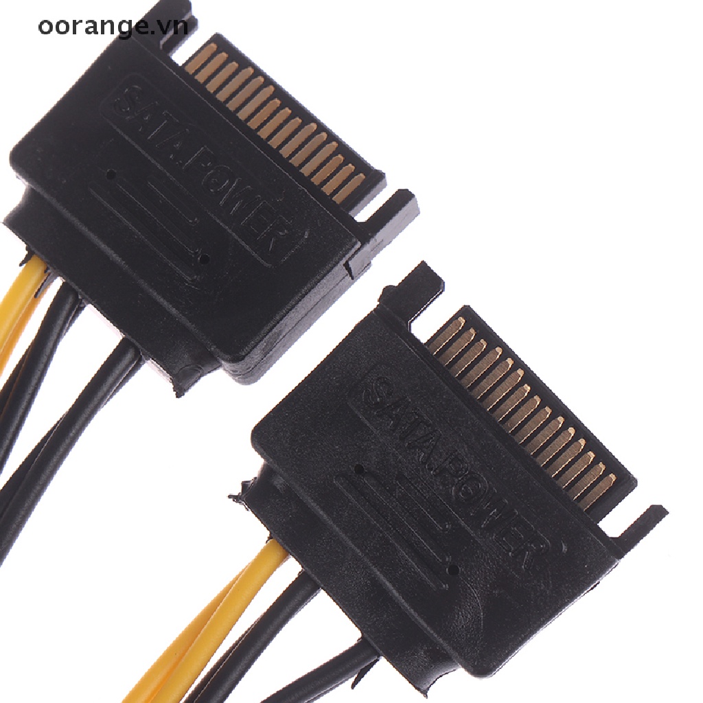 Dây cáp nguồn PCI-E chuyển đổi 15pin SATA đầu đực sang 8pin(6+2) dài 20cm | WebRaoVat - webraovat.net.vn