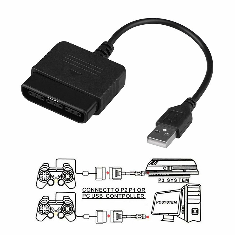 Colorfulswallowfly For PS2 to PS3 Controller Adapter PlayStation 2 to USB Cable for PC PlayStation3 CSF