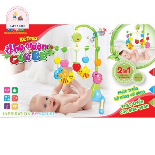 Kệ treo nôi Khu Vườn Của Bé, kệ treo nôi 2in1 Antona đồ chơi sạch Made in Việt Nam