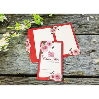 [sốc] 80 thiệp cưới hoa hồng sang chảnh