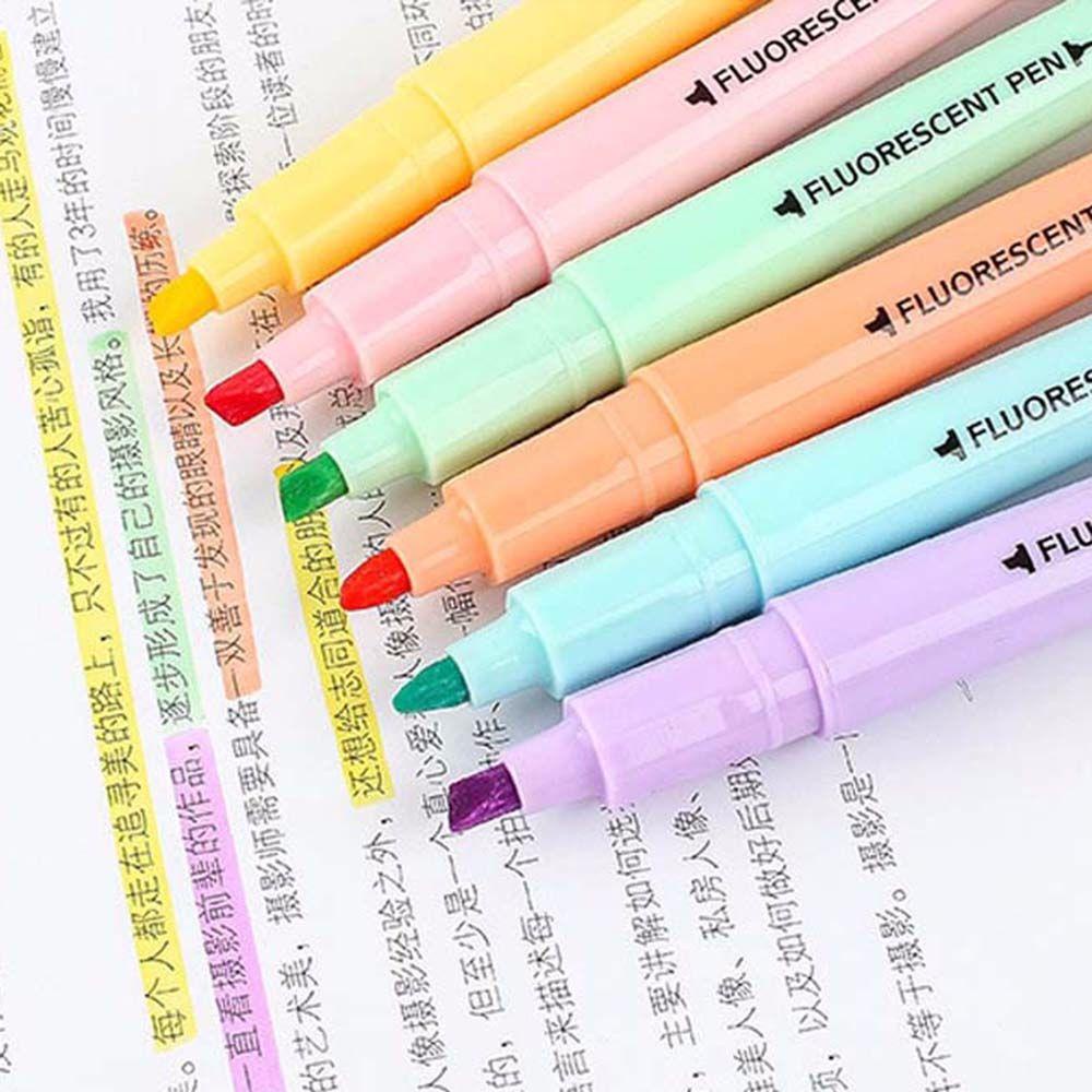 Set 6 Bút Dạ Quang Dùng Vẽ Tranh Màu Sắc Ngọt Ngào