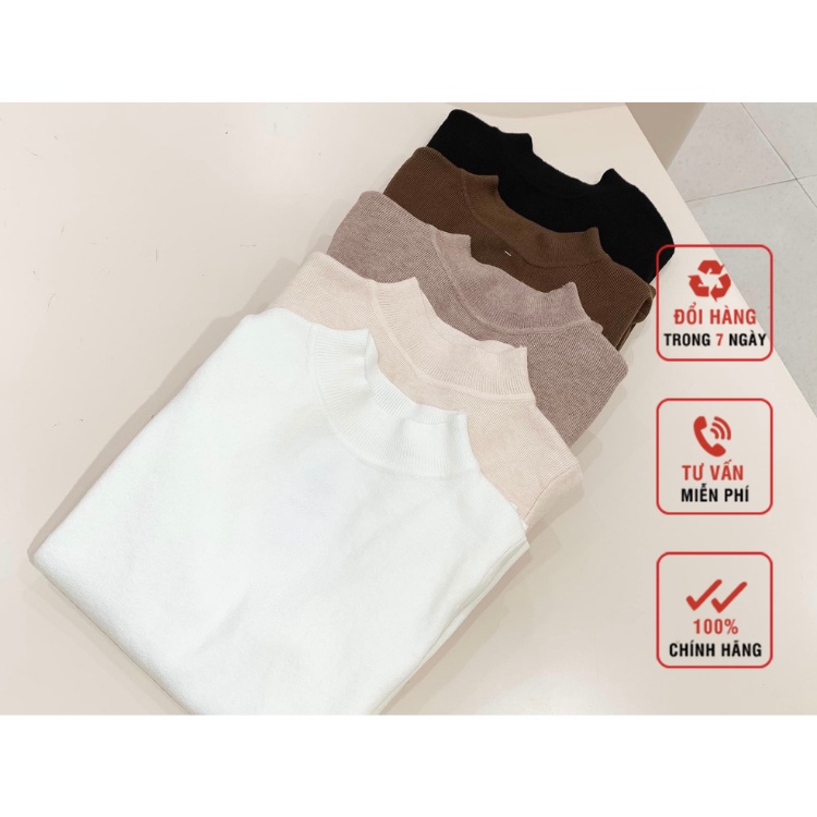 Áo len bầu Bonna freesize chất len tăm cao cấp, giữ nhiệt tốt vào mùa thu đông, mặc bên trong áo khoác mã AL - Hàng mới