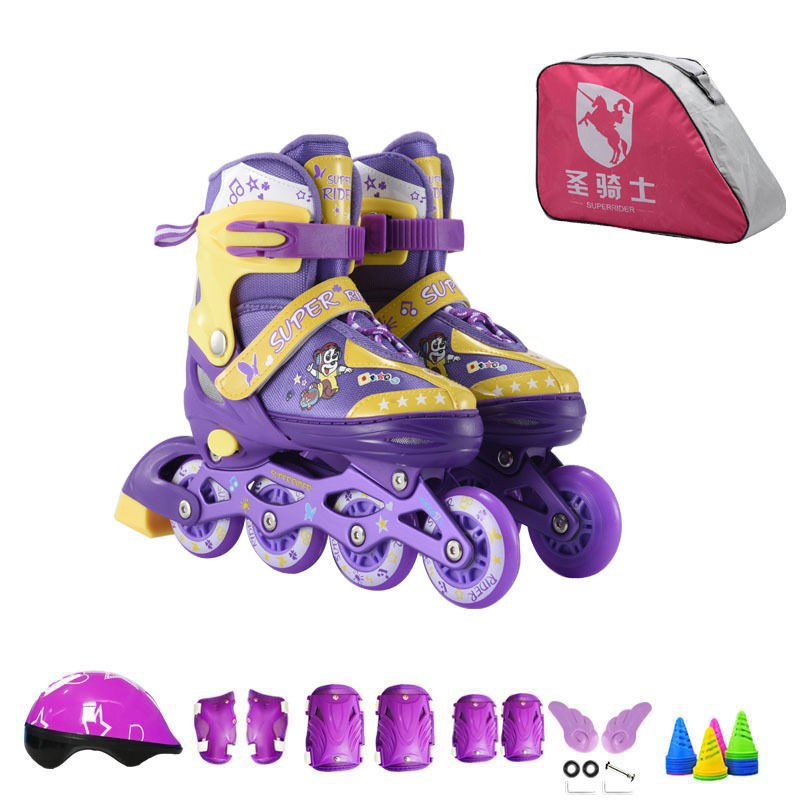 Paladin skates Giày trượt patin có thể điều chỉnh dành cho trẻ em đầy đủ các loại nội tuyến nhấp nháy bé trai và