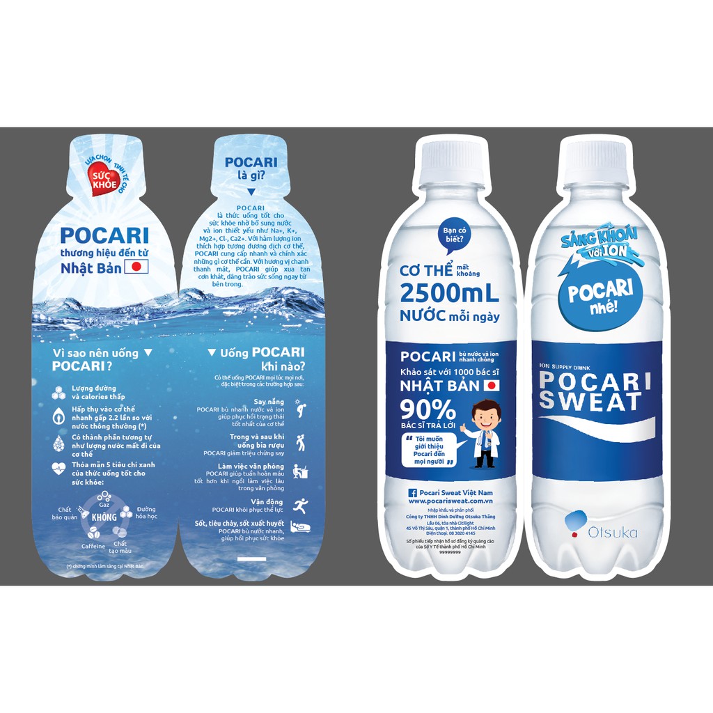 Thức uống Bổ Sung ION Pocari Sweat---- chai 500ml--350ml