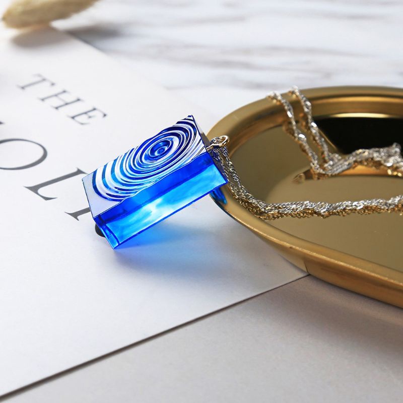 Set 4 Khuôn Silicone Làm Mặt Trang Sức Hình Sóng Biển