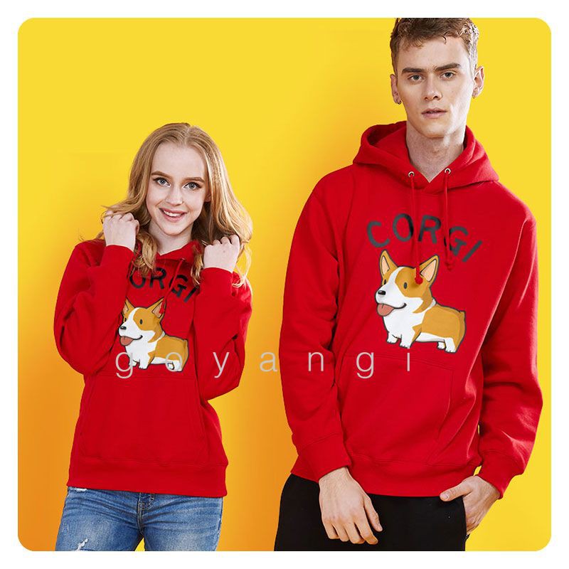 Áo hoodie goyangi Corgi Cute oversize phong cách hàn quốc