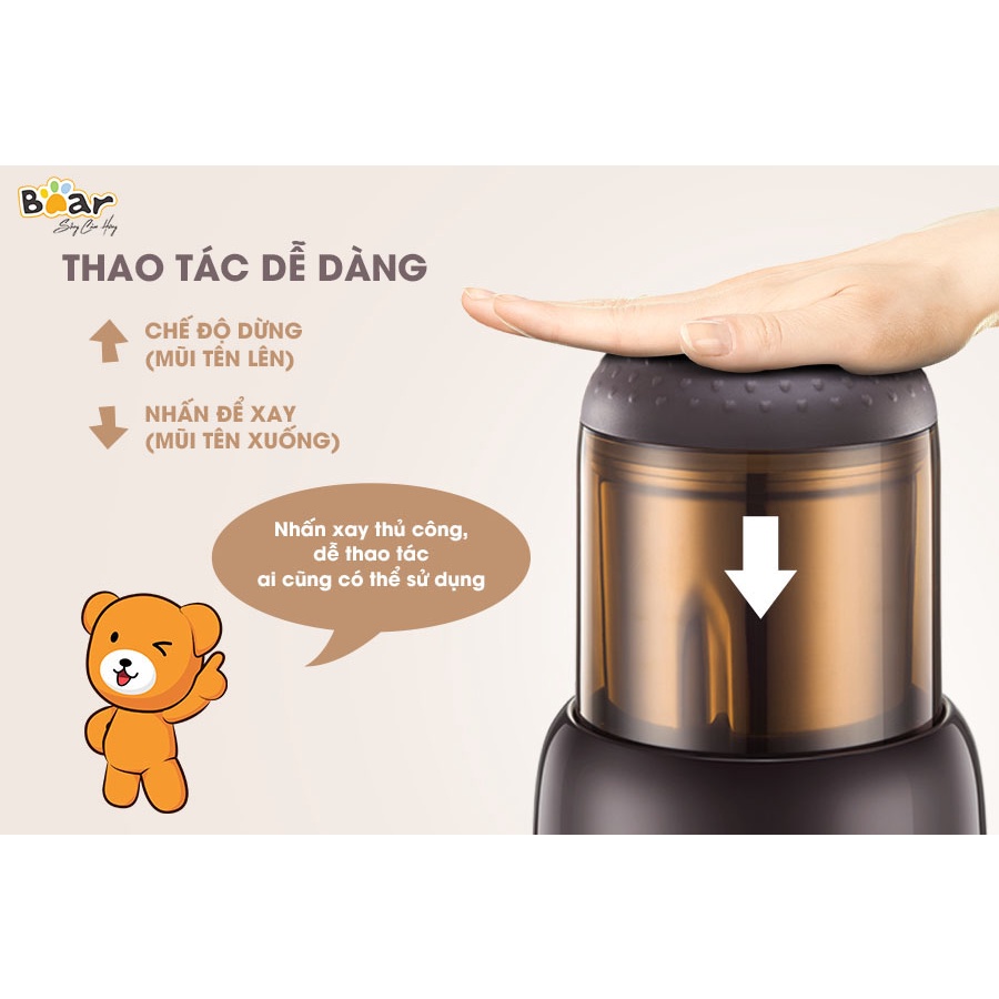 [Mã ELHA22 giảm 5% đơn 300K] Máy xay thực phẩm khô Bear FSJ-A03D1S