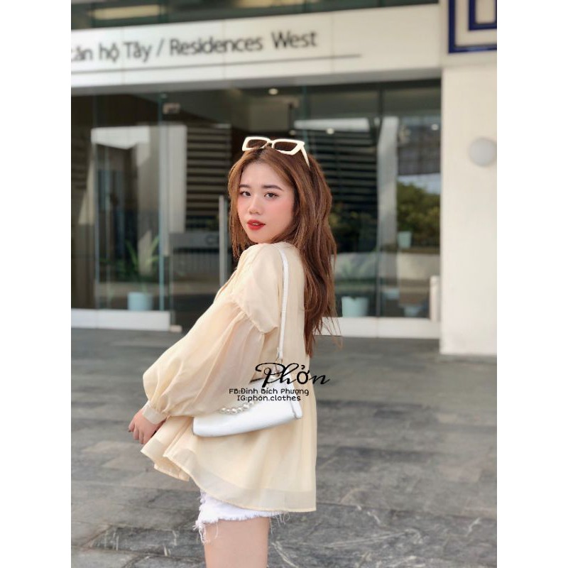Áo babydoll cổ V ullzang