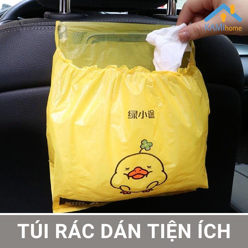 (Bộ 15) Túi rác có mép dán tiện lợi dùng trên Xe hơi Văn phòng KM 70056
