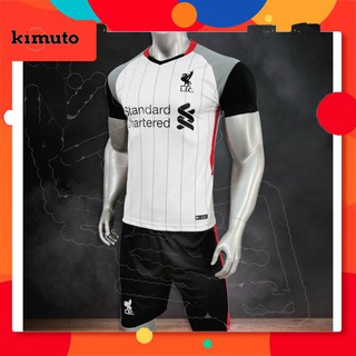 Quần áo bóng đá Liverpool trắng️⚽áo đá banh CLB Liverpool trắng ️⚽Vải thun lạnh cao cấp mùa giải 2021-2022