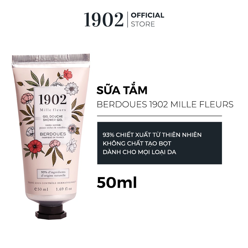 [Mã FMCG8 giảm 8% đơn 250K] Sữa Tắm Berdoues 1902- Mille Fleurs 50ML