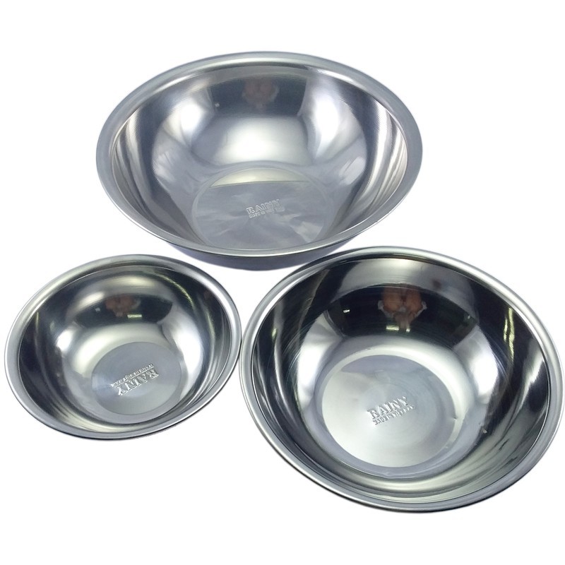 Bộ 3 thau inox Rainy cao cấp 20, 26, 32 cm - XTT-TTTHAU3