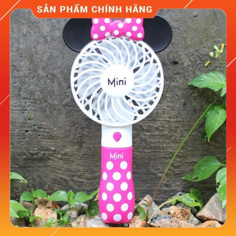 Quạt Sạc Usb Mini Cầm Tay Hình Chuột Mickey Minnie -dc4139