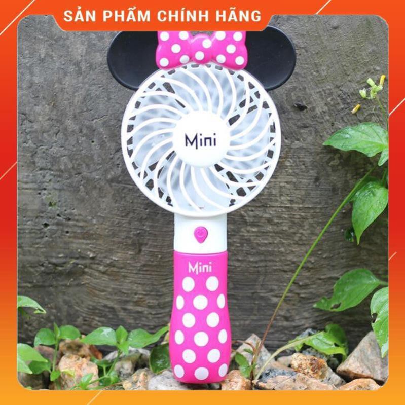 Quạt Sạc Usb Mini Cầm Tay Hình Chuột Mickey Minnie