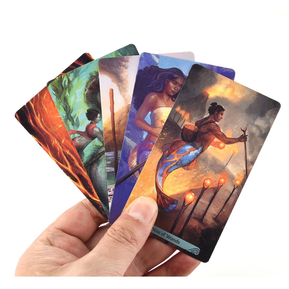 Combo Bộ Bài Mermaid Tarot H7 và Túi Nhung Đựng Tarot và Khăn Trải Bàn Tarot