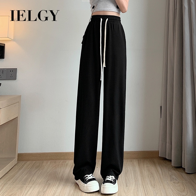 Quần dài IELGY thiết kế lưng cao dáng rộng thời trang cho nữ